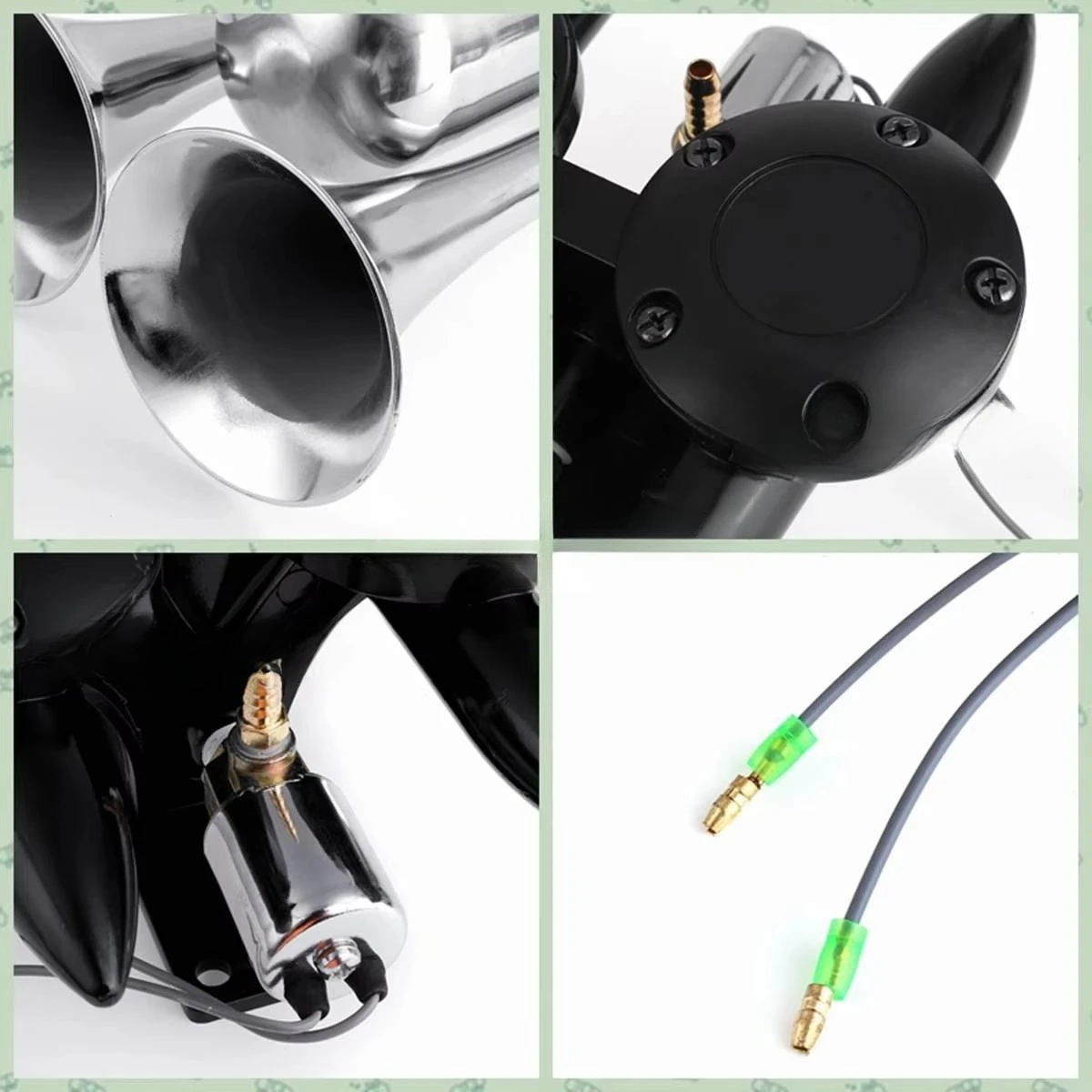 12-24V 500 DB Super Strong Noisy Car Air Compressor Dual Trumpet Air Horn for Auto Truck Boat Train Vehicle  Lorry view 5