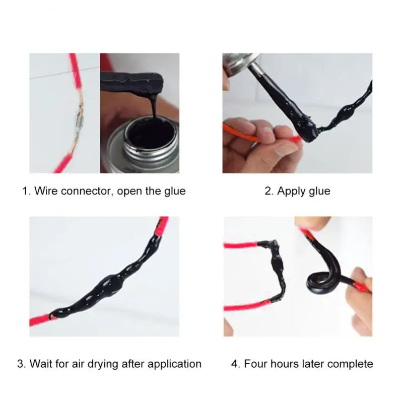 30/50ml Liquid Insulation Electrical Tape Waterproof Protection Tube Paste Fast Rubber Fixed Dry Insulating Sealing Glue