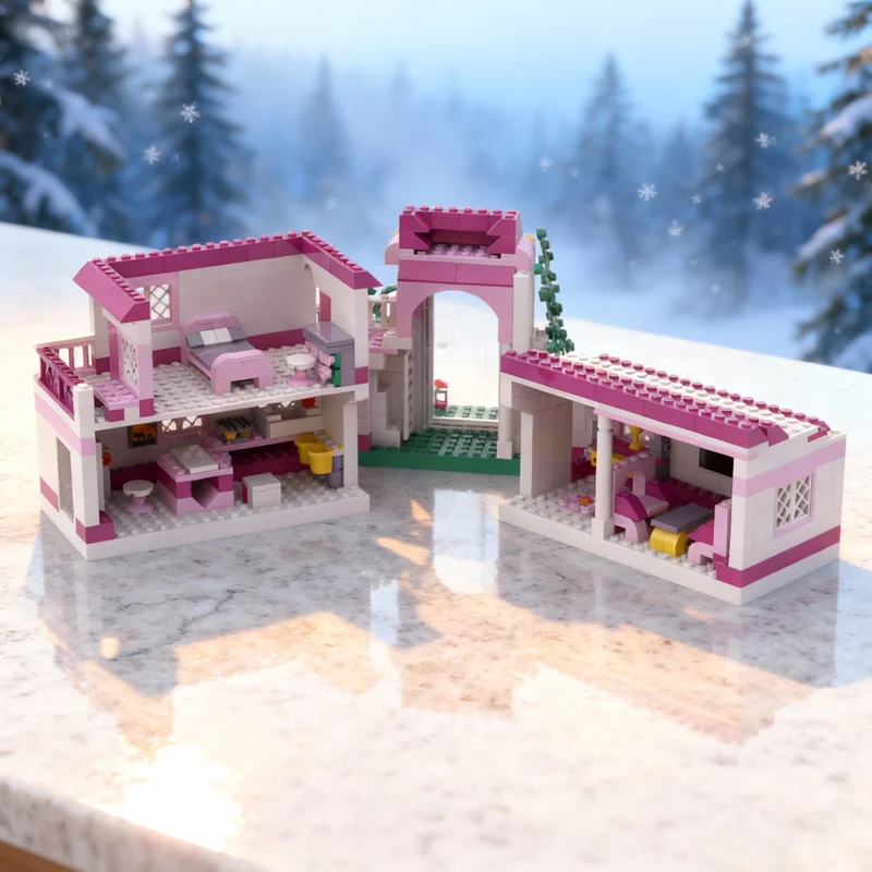 

528pcs MOC City Girls Dream Mansion Model Building Blocks Toy DIY Christmas Gift Architecture Creative Idea Education Brick
