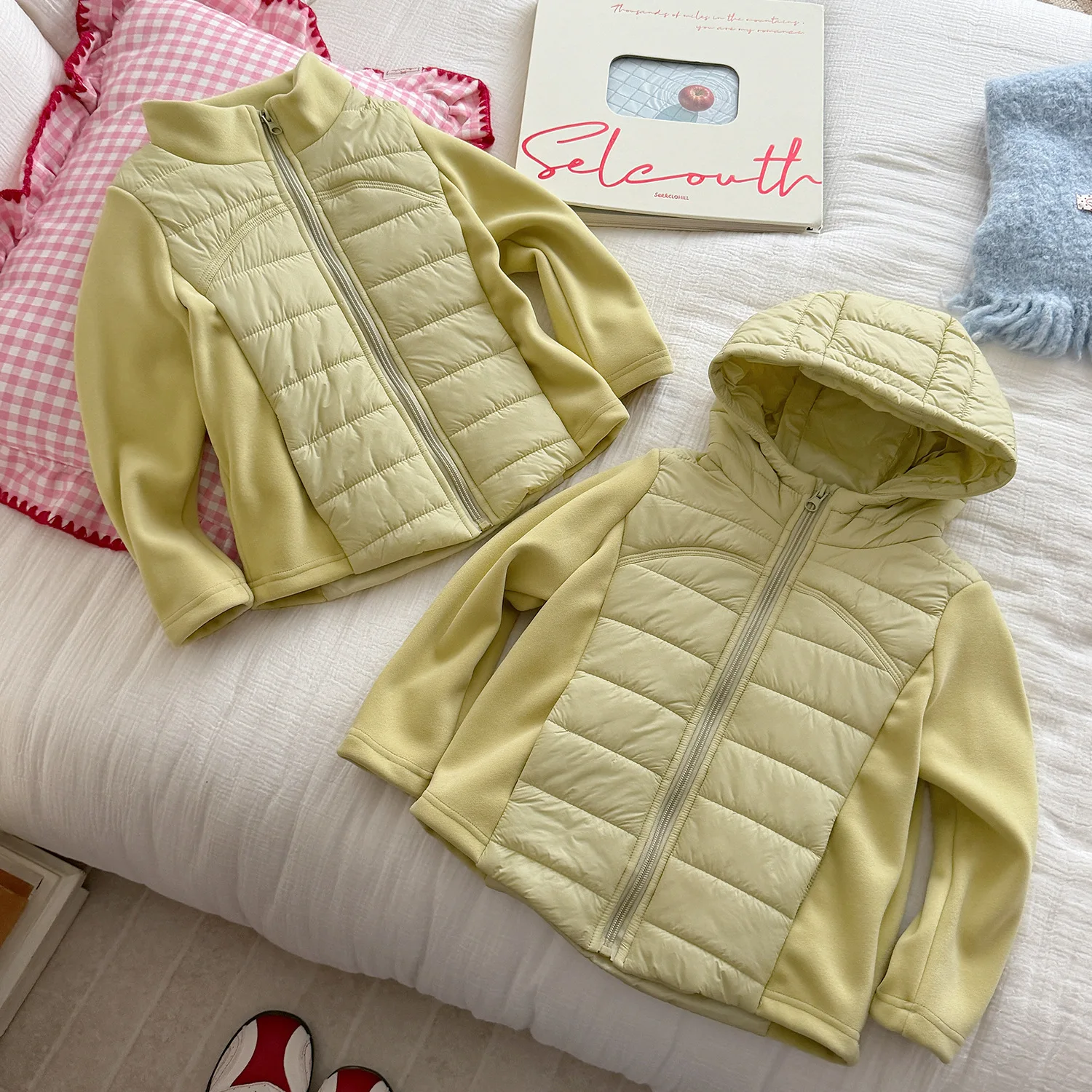 Girls Quilted Jackets Autumn Winter Lightweight Patchwork Warm Coat Casual Sport Children Zipper Outerwear