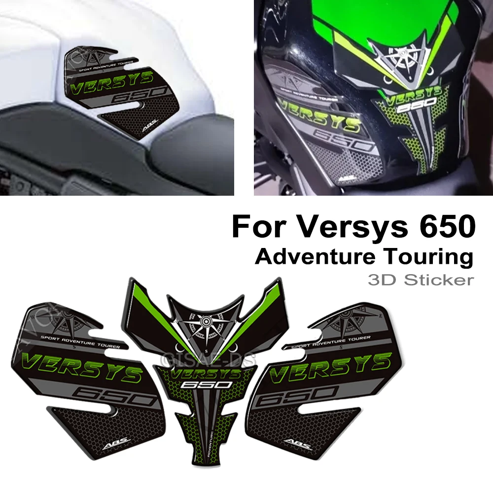 Versys 650 Fuel Previous Pad Stickers, Protector Decal, Moto, Kawasaki Versys 650LT 650 LT Adventure Touring Accessrespiration