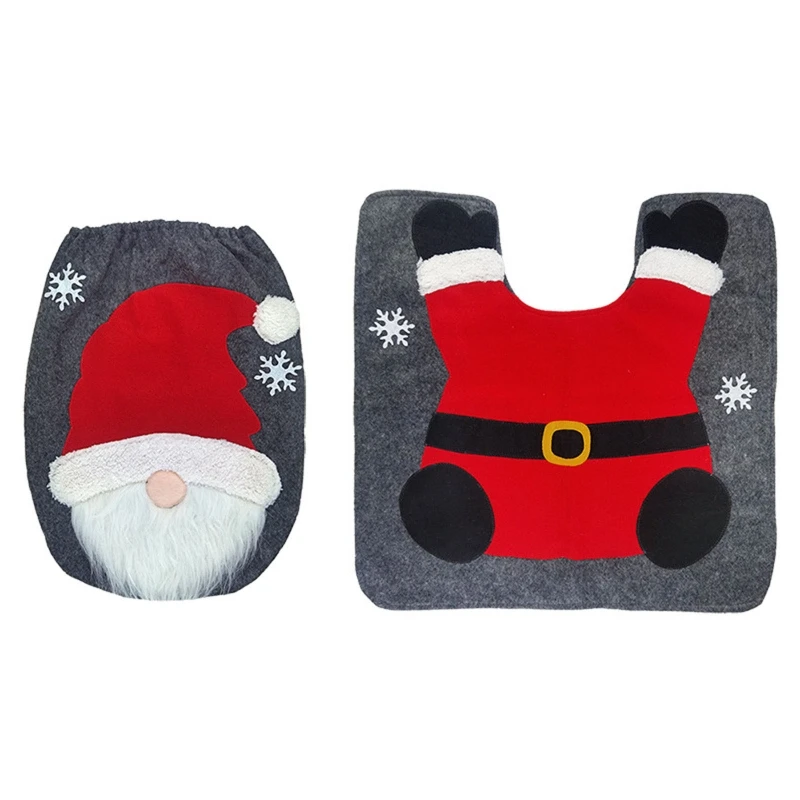 Christmas Gnome Toilet for Seat Lid for Protection Covers Floor Carpet Set Suppl