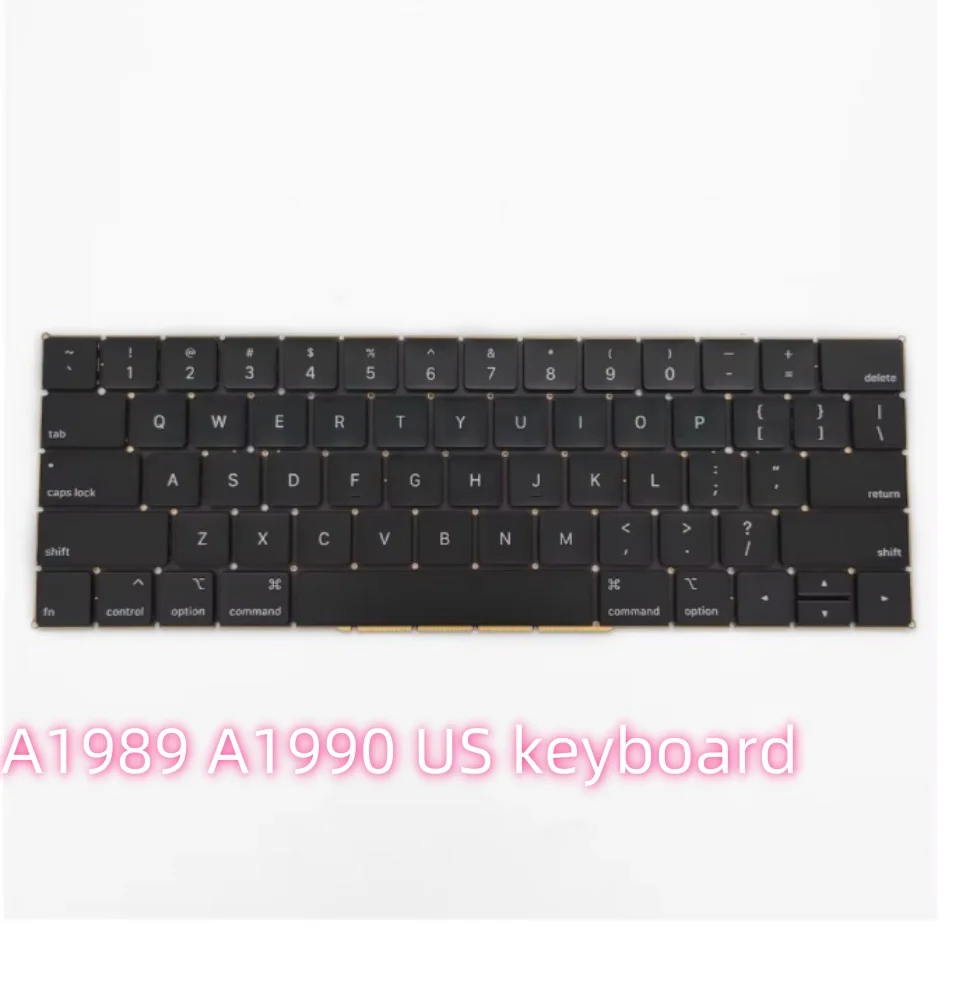 Original US UK A1990 Keyboard For Macbook Pro A1989 Keyboard FR SP RU French Spanish  Russian Replacement 2018 2019