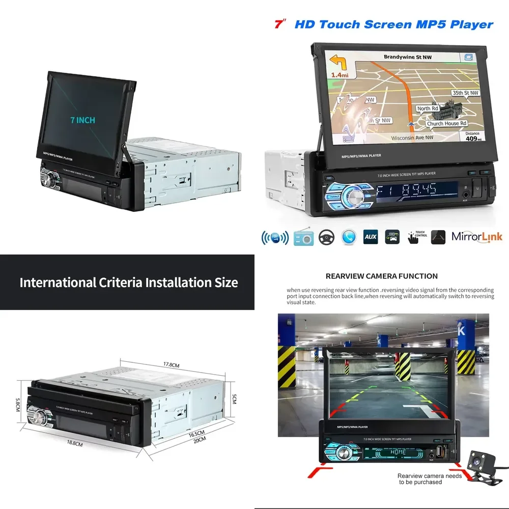Control Charger Phone Aux Input Digital Front Panel Electronics In-Dash General Car ModelsCar Radio