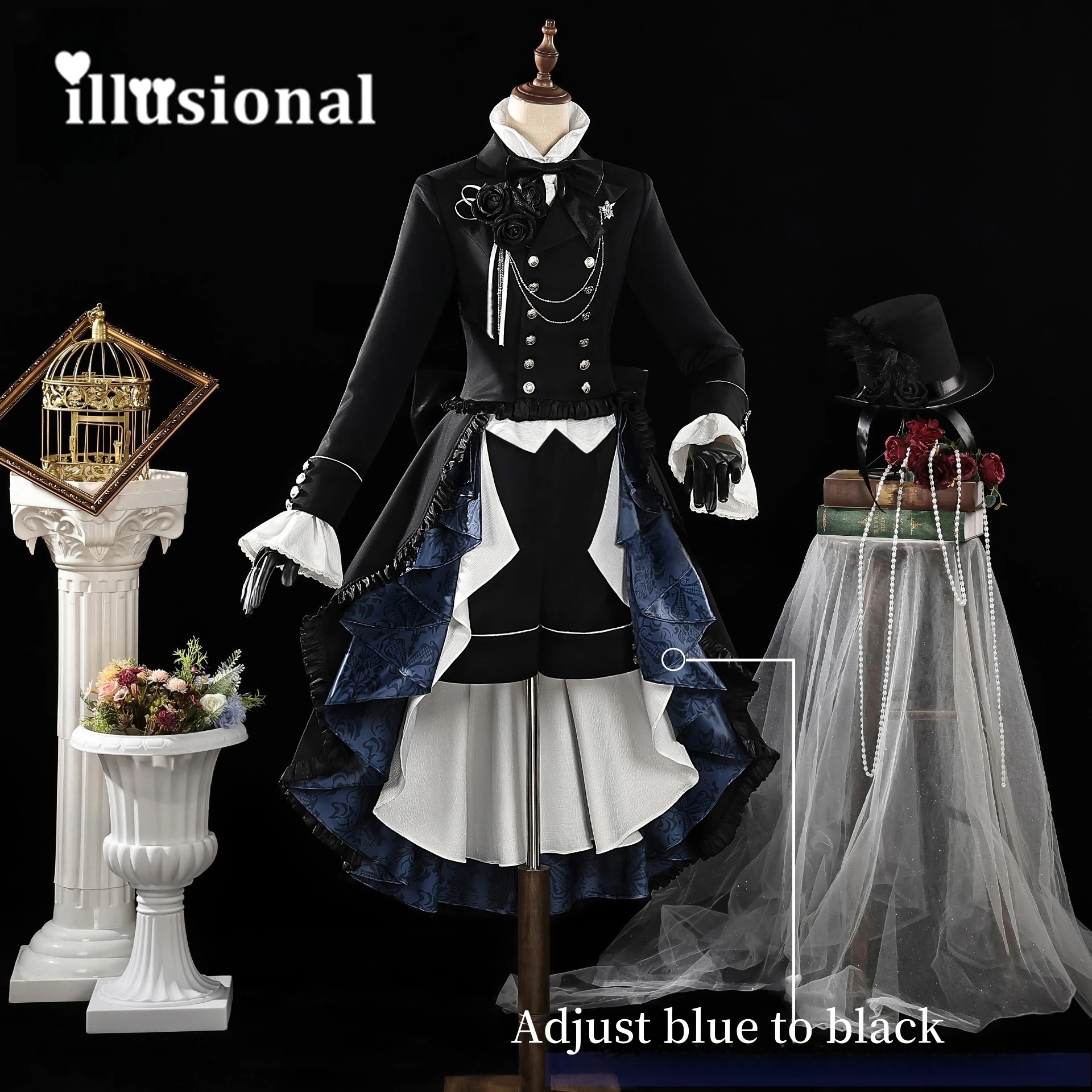 

illusional Anime Black Butler Ciel Phantomhive Cosplay Costume Ciel Unifrom Suit Halloween Costumes