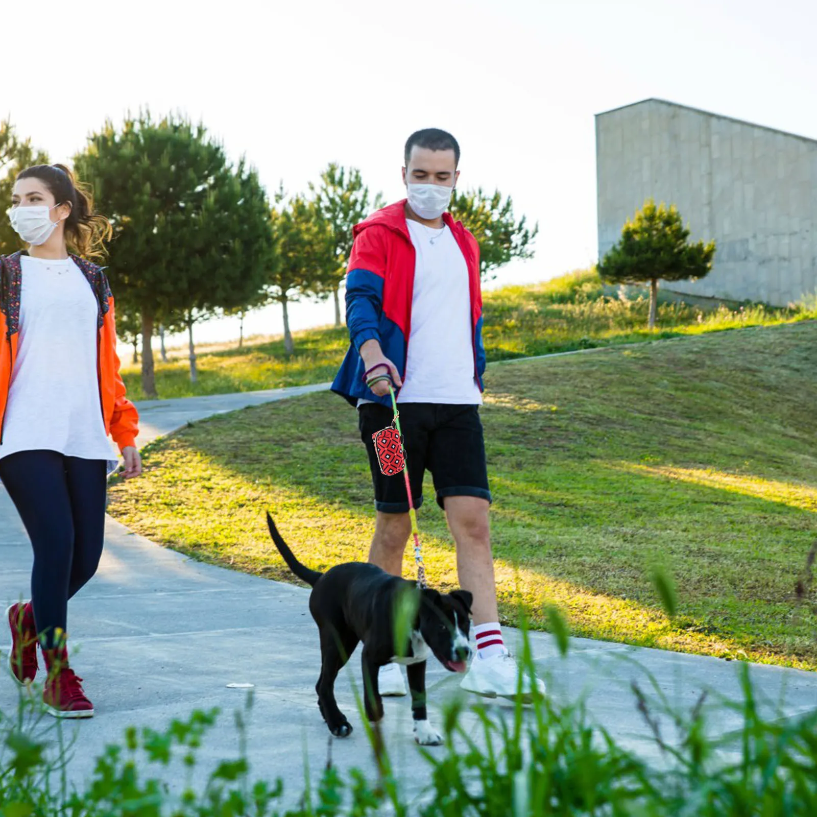 

Dog Poop Bag Holder Portable Poop Bag Dispenser Wear-Resist Polyester Material Multi-Use Pet Accessory Supply Carrier Treat