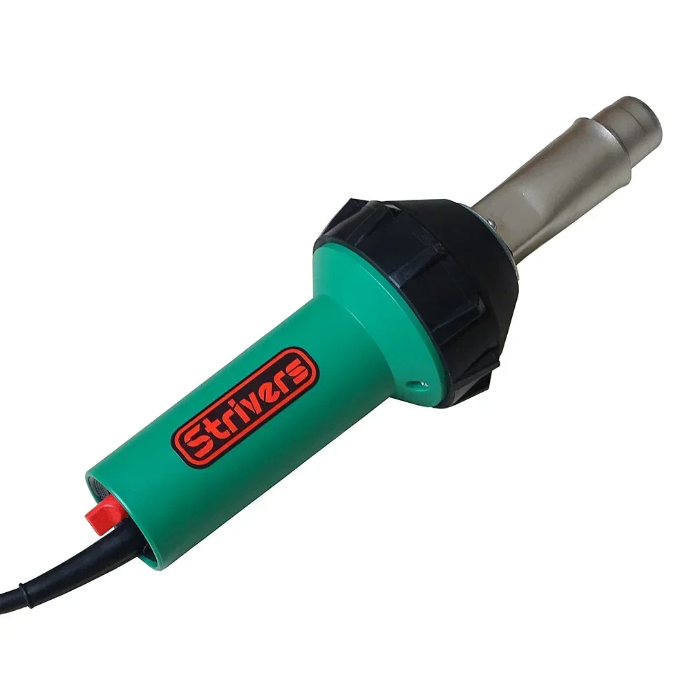 

New 1600W PVC Waterproof membrane tarpaulin plastic welder hot air welding kit flat nozzle 40MM silicone pressure roller