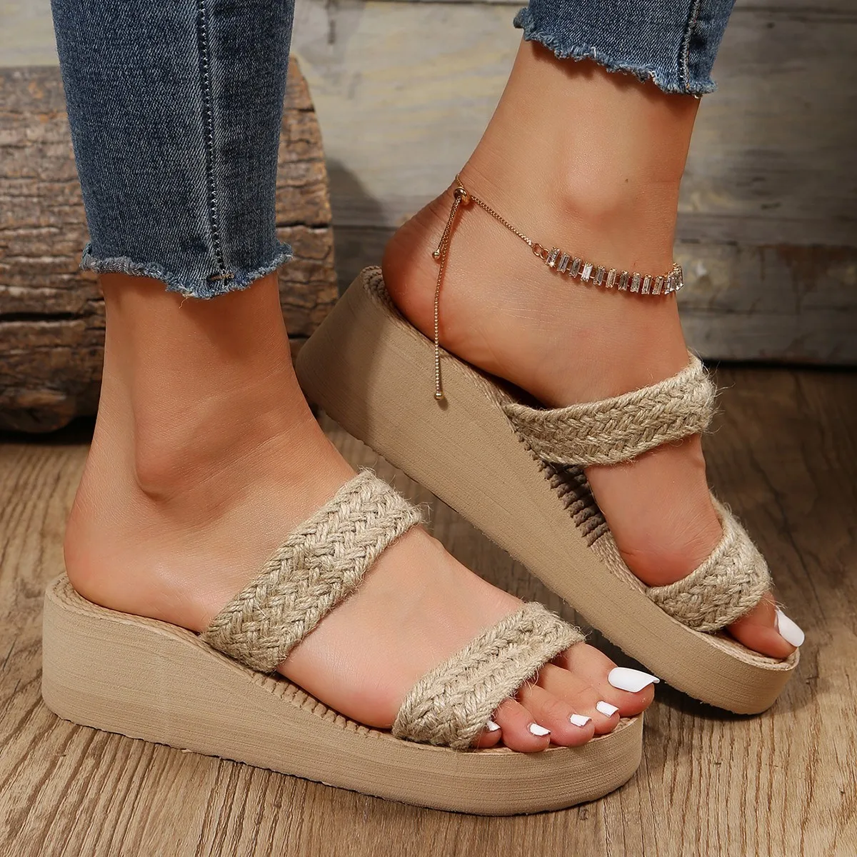 Slippers Women's Platform Sports Casual Wedges Sandals Woman Summer  Fashion Beach  Shoes