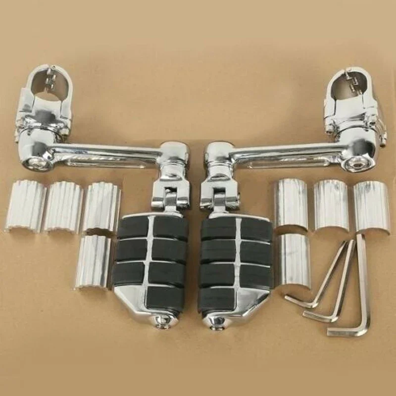 

NEW Pair Chrome Adjustable Aluminum Foot Rest Foot Pegs for Honda Goldwing GL1800 22mm 30mm 35mm