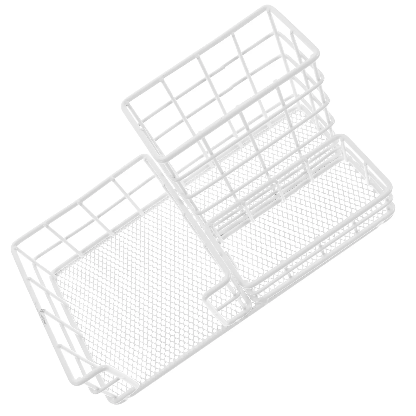 

Desktop Storage Shelf Iron Stationery Organizer For Office Study Dorm Multi-Purpose Storage Container Lightweight