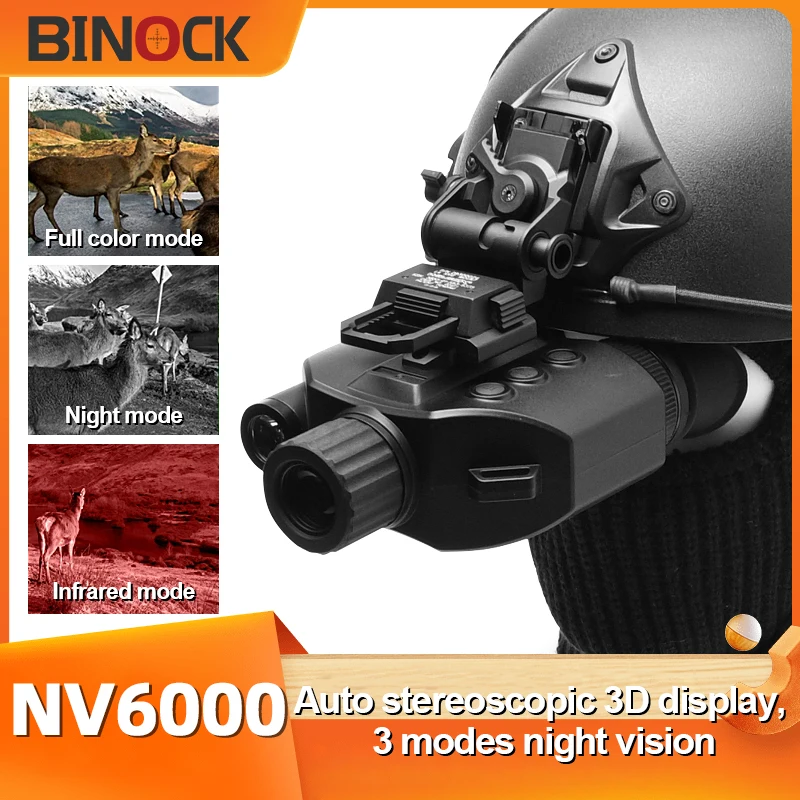 BINOCK NV6000  Helmet thermal Scope Handheld Digital Infrared night vision goggles Binoculars for Hunting