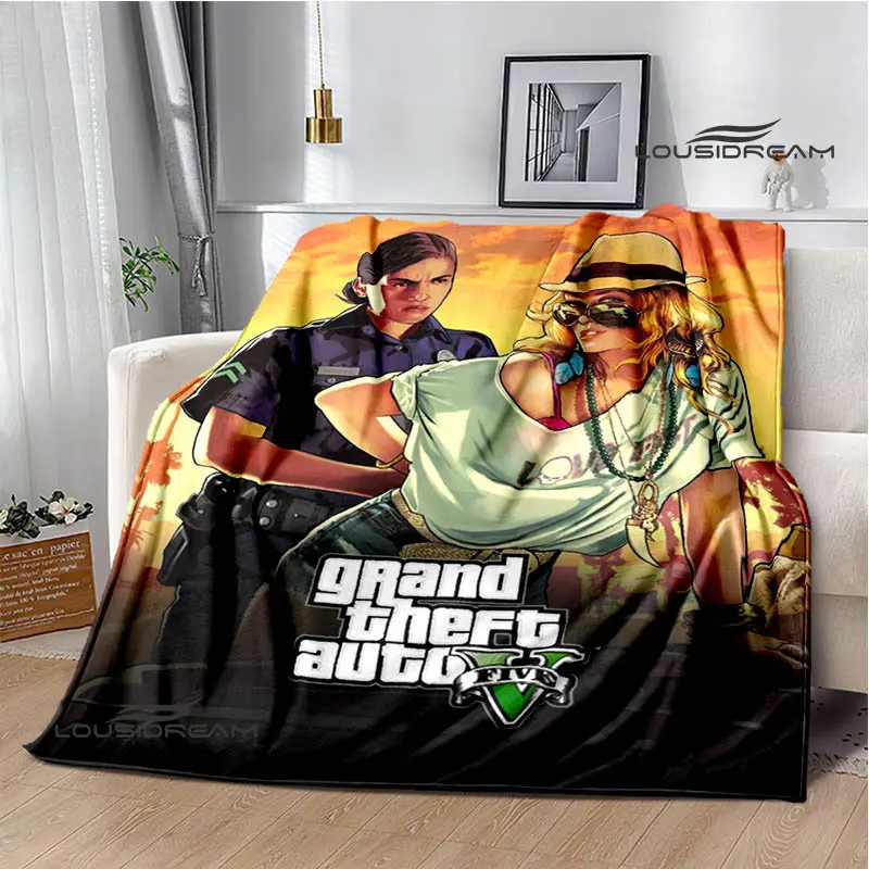 Grand Theft Auto：Vice City blanket warm beautiful flannel soft and comfortable blanket home travel blanket birthday gift