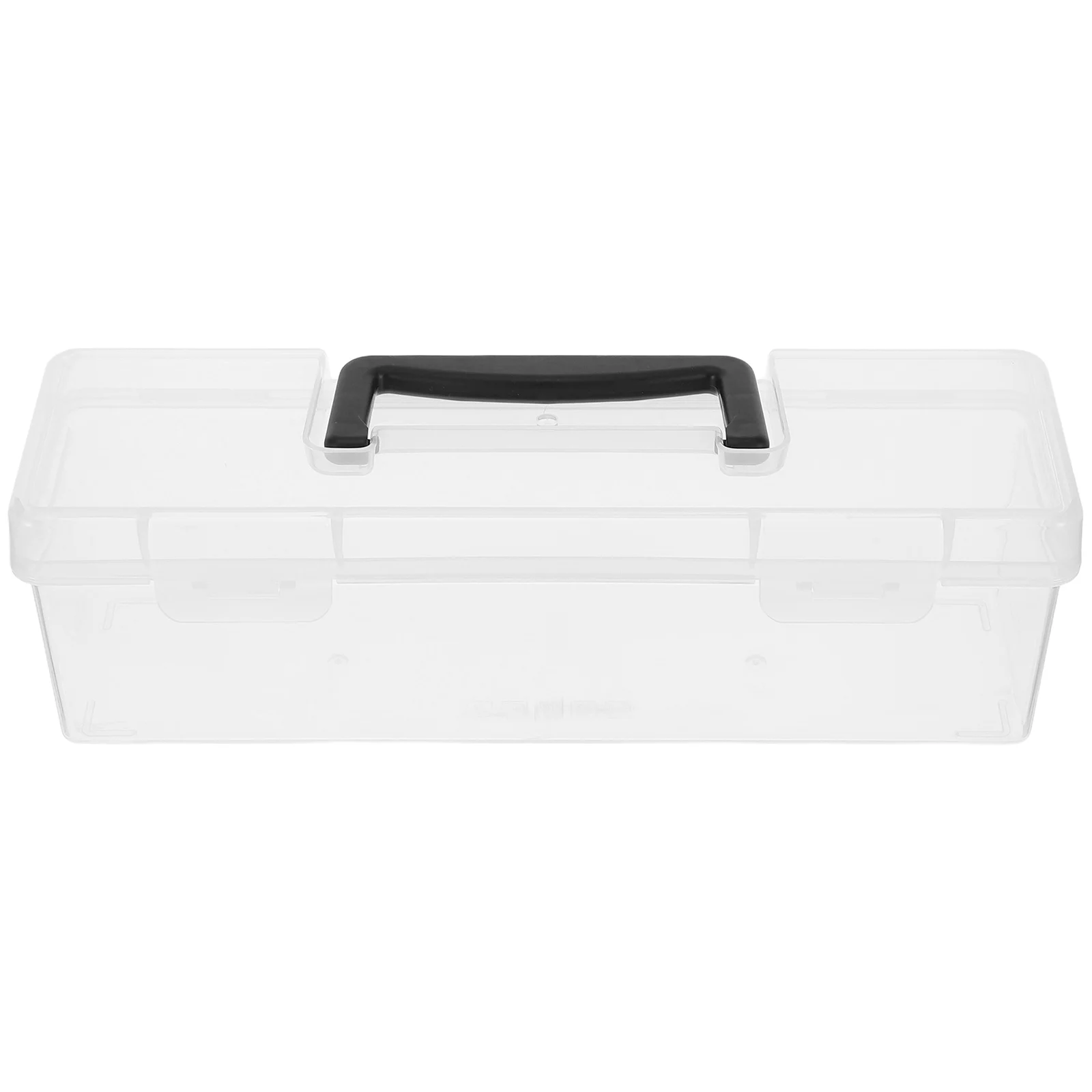 

Seed Packet Organizer Box Clear Plastic Portable Long Pencil Box Handle Waterproof Seed Storage Container for Garden