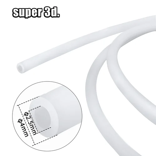 Imagen 2 del producto Tubo de PTFE de laboratorio Bambu, 1/2/50M, ID 2,5mm OD 4mm P1P AMS A1, Mini tubo de Teflonto de 1,75mm para impresora 3D BambuLab A1/A1 mini/P1P/P1S/X1C