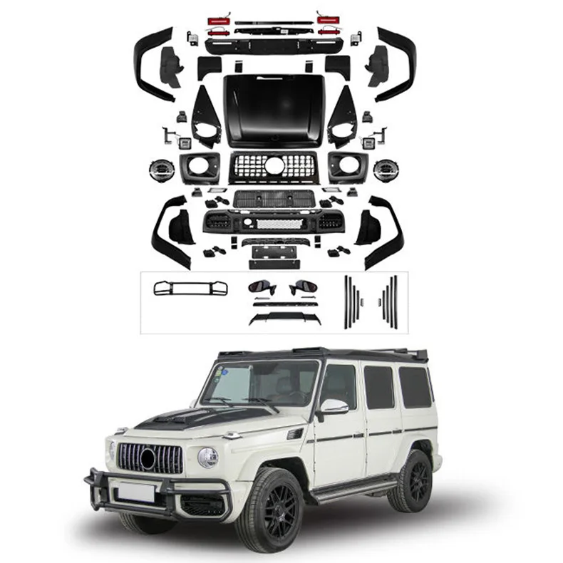 Facelift Car Accessories Engine Hood Cover Headlight Body Kit Front Bumper Grille for Mercedes Benz Spare Parts G Class W463