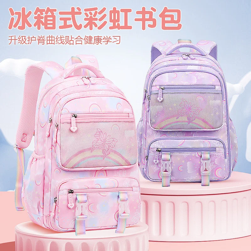 Imagem -05 - Bolsas Escolares Ortopédicas para Crianças Kids Satchel Primary School Backpacks Princess Backpack Schoolbag Knapsack Sac Mochila