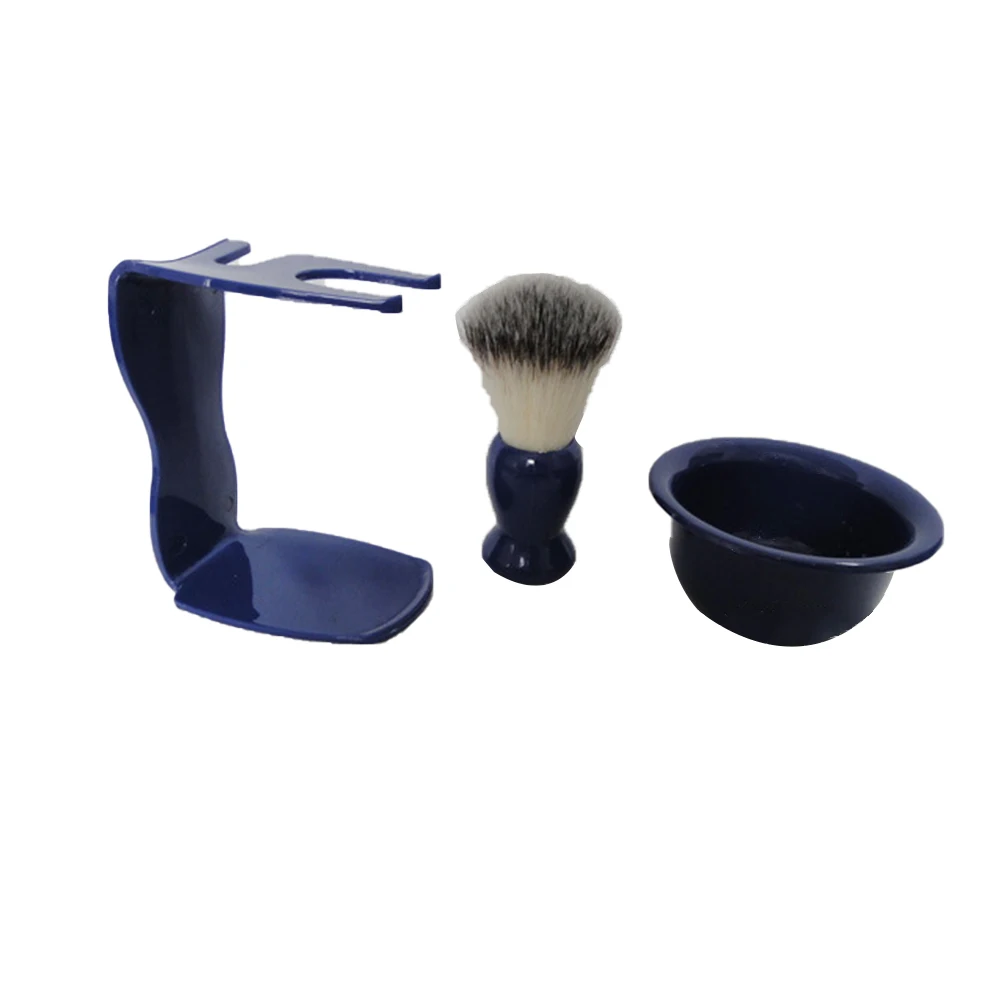 3 in 1 Shaving Brush Holder Set for Men Shaving Brush Bowl Holder Support Beard Brush Shaving Razor Beard Clean Shaver Tool Kits