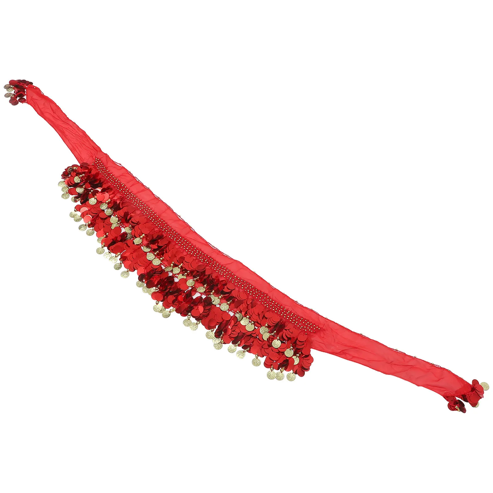 

Belly Dance Sequin Waist Chain Skirt Scarf Women Adjustable Size Sparkling Practice Costumes Dance SkirtsHip Scarf