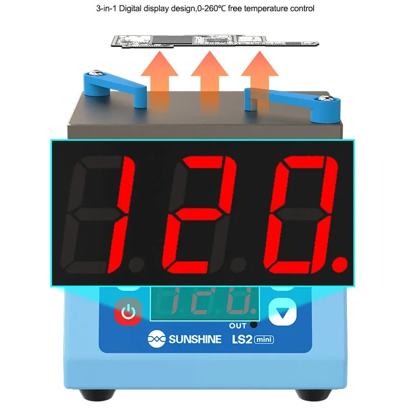 SUNSHINE LS2 MINI Heizung Maschine Smart Control Temperatur Telefon Motherboard Layered Verzinnung Werkzeug Kleber Entfernung Heiztisch