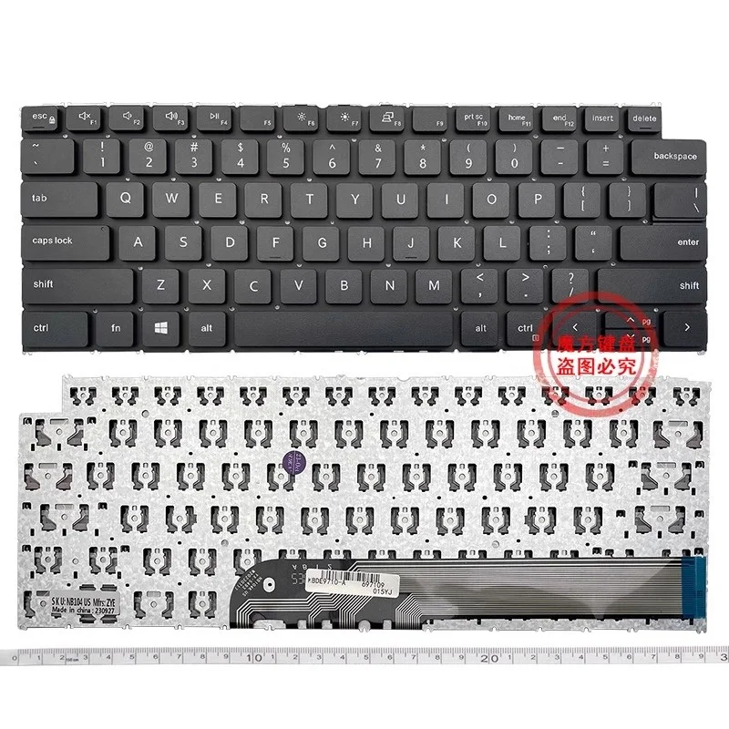 إضاءة خلفية جديدة للوحة المفاتيح الأمريكية لأجهزة الكمبيوتر المحمول DELL Inspiron 14 7420 7425 7415 7430 7435 2 في 1 P161G لوحة مفاتيح سوداء