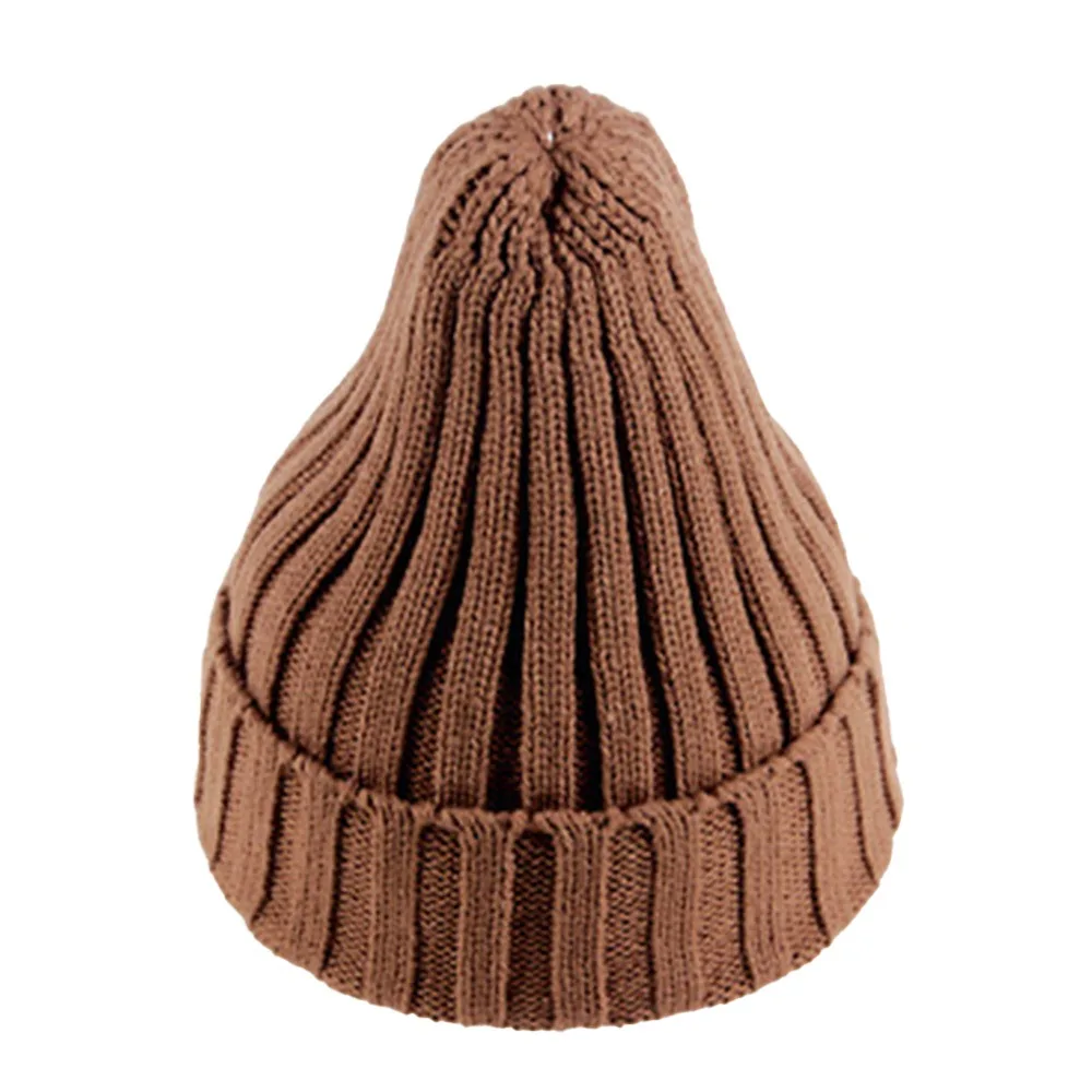 

Fashion Warm Beanie Soft Solid Color Knitted Hat Knitted Skullies Autumn Winter