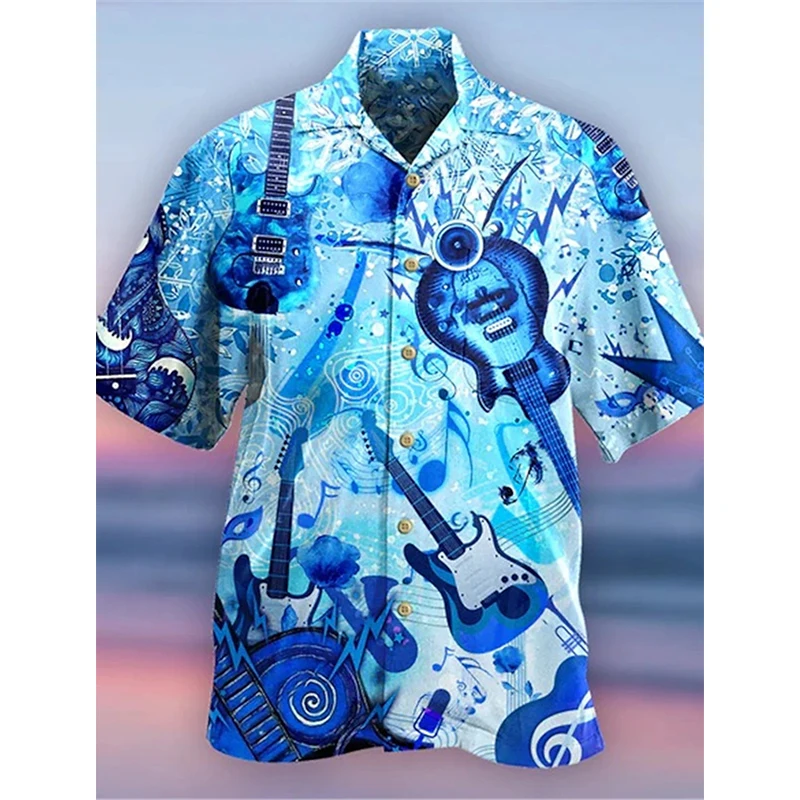 Camisas hawaianas con estampado 3D para hombre, camisa de manga corta con estampado de comida salchicha, cuello cubano, informal, vacaciones,