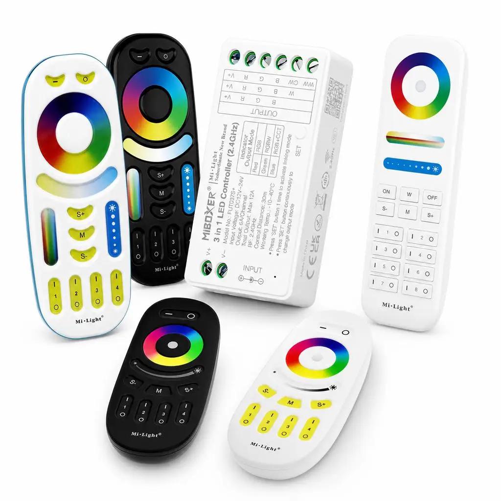 MiBoxer DC12-24V FUT037S+ FUT089 FUT092 FUT096 FUT100 Smart PWM 3In1 2.4GHzRF RGB RGBW RGB+CCT COB Led Strip  Dimmer Contrller