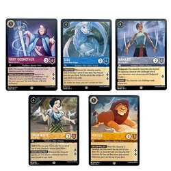 Lorcana-cartas individuales en inglés, francés, alemán, Cenicienta, Mufasa, Beast Rise of The Floodborn, Proxy REGULAR, cartas de juego TCG