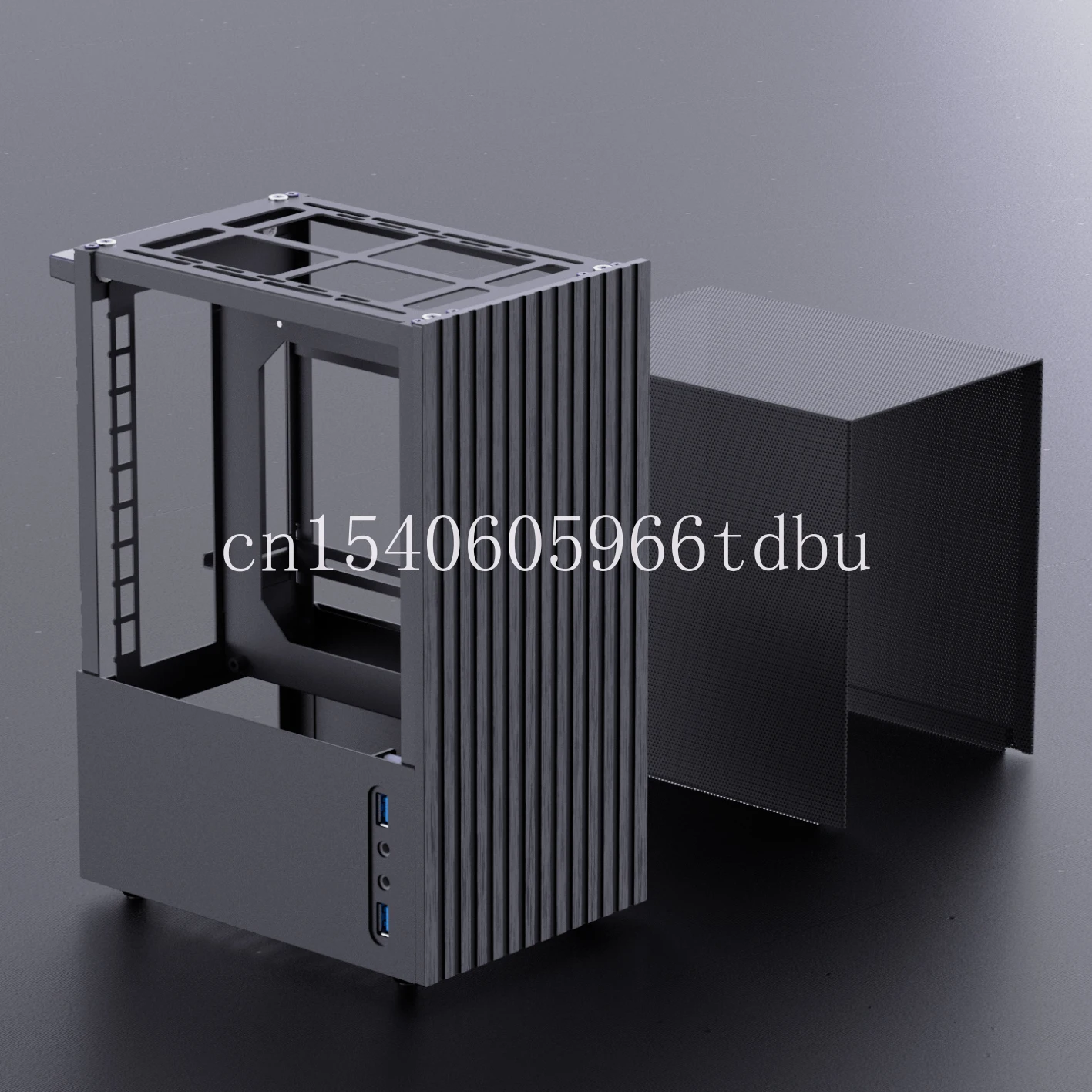 Imagem -03 - Liga de Alumínio Itx para Computador Desktop Refrigerado a Água Superfície de Rede Portátil Preto Sfx Rider r2 7l Cnc 120 Novo Case de