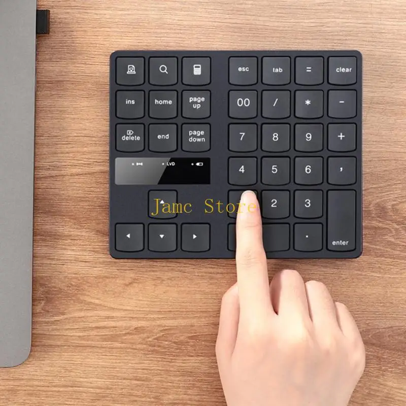 LX0B Portable Mini Computer Numeric Numpad 35 for Key 2.4G USB Charging Laptop Keyboard Multifunctional Digital Keyboard for