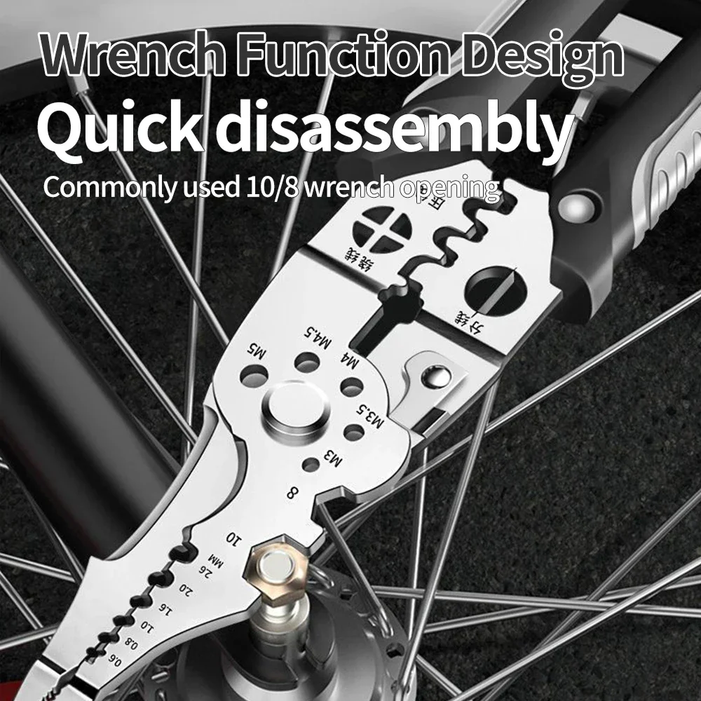 Descascador de fio multifuncional para eletricista, para reparo de fio de cabo, descascamento, crimpagem, corte, alicate de descascamento de fio, ferramentas