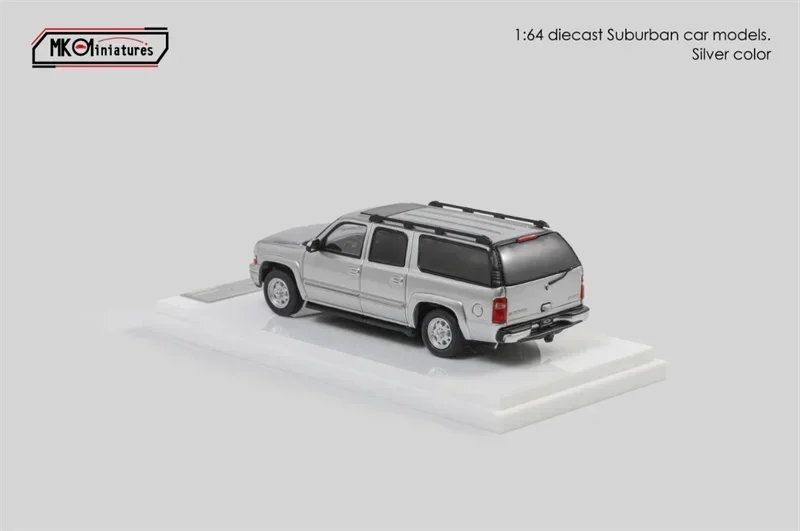 MK Miniatures 1:64 Suburban Mk9 GMT800 Silver Limited800 Diecast Model Car