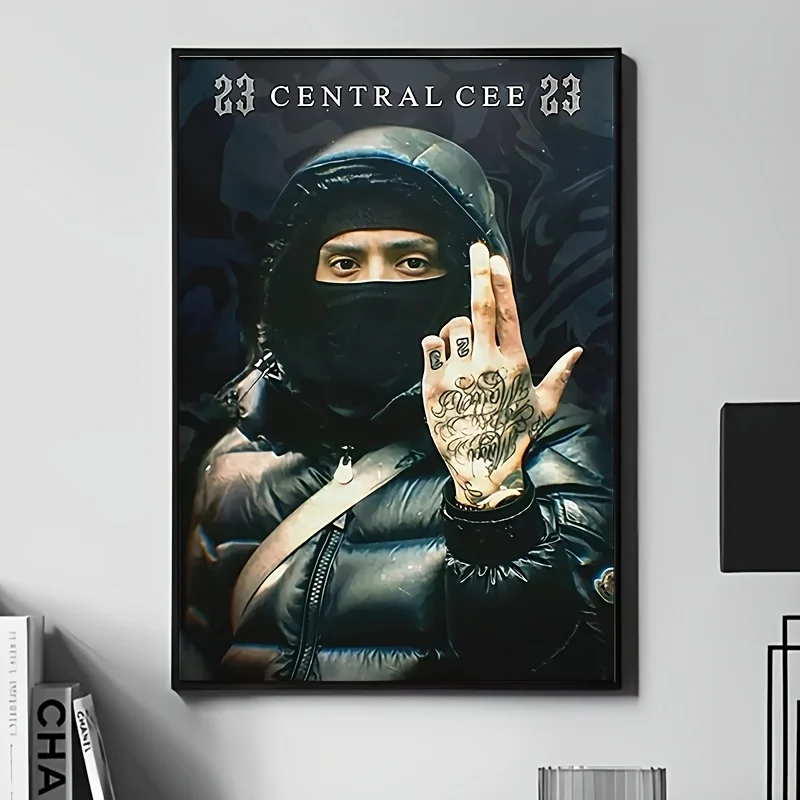 2D flat HD aesthetics poster Self-adhesive backing print for wall home & office room decoration (No framed) Central Cee Portrait