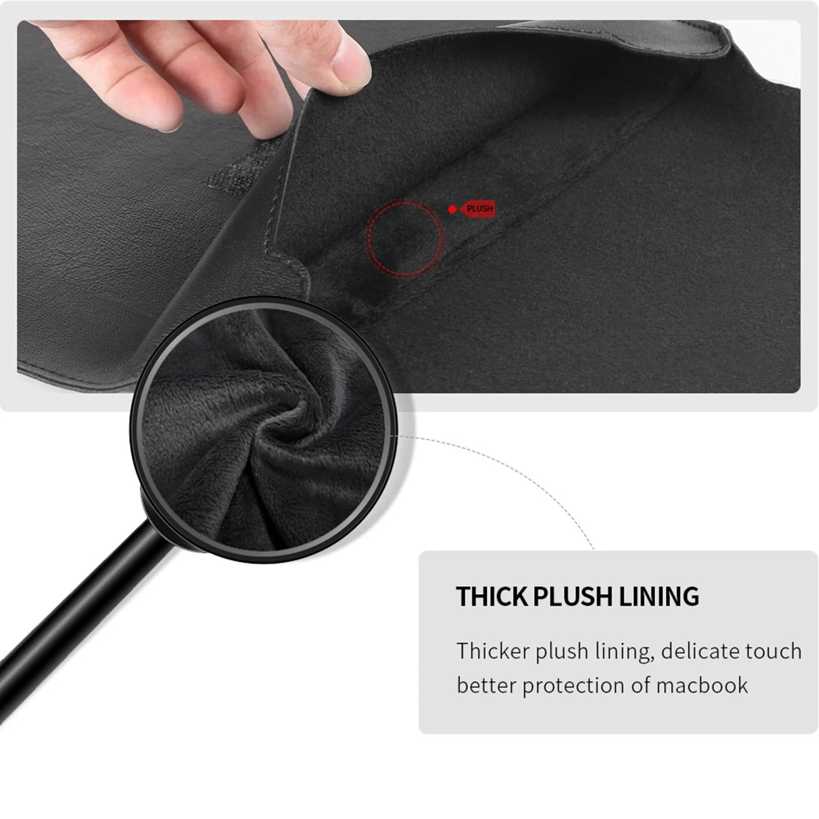 

Laptop St Bag Bracket Portable Case Ultra Thin Mouse TPU Cable Liner Foldable Heat Dissipation Durable Storage Travel