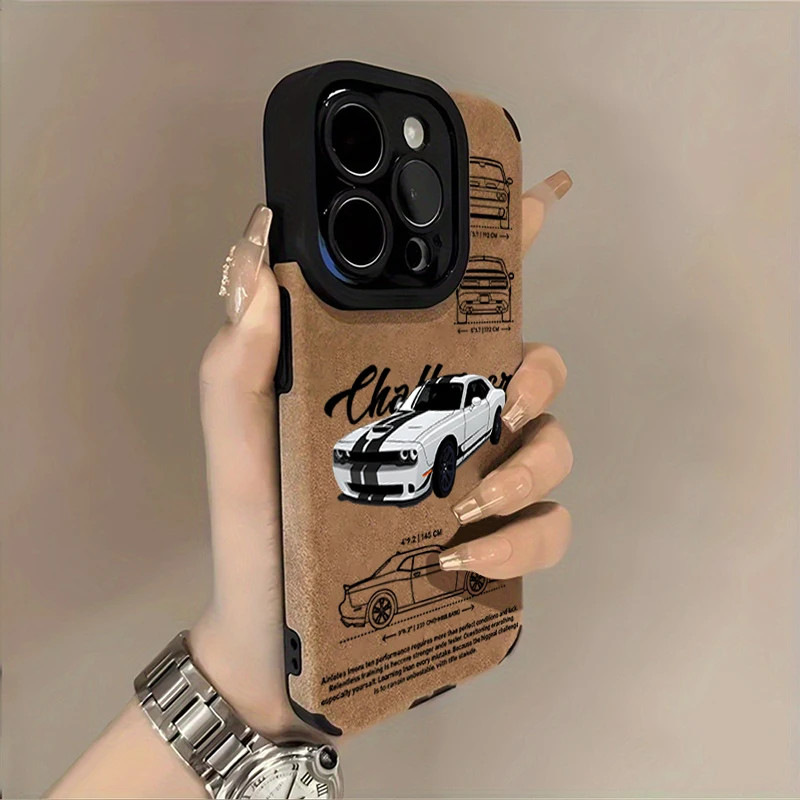 Cool Sports Car Design Phone Case For iPhone 16 17 15 Pro Max 14 Pro 13 12 11 Air XR X XS 7 8 Plus SE 2022 Anti-Fall Soft Cover view 4