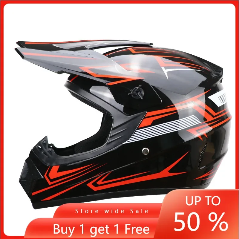 Light Kids Motorcycle Helmets Off-Road Karts Full Face Protection Shock Caps ATV Art Fashion Color High Quality Sports Hot Sale