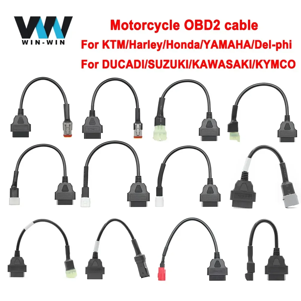 Para KTM motocicleta OBD 2 cable de extensión conector OBD2 para YAMAHA para HONDA Moto para SUZUKI para Ducati para Kawasaki