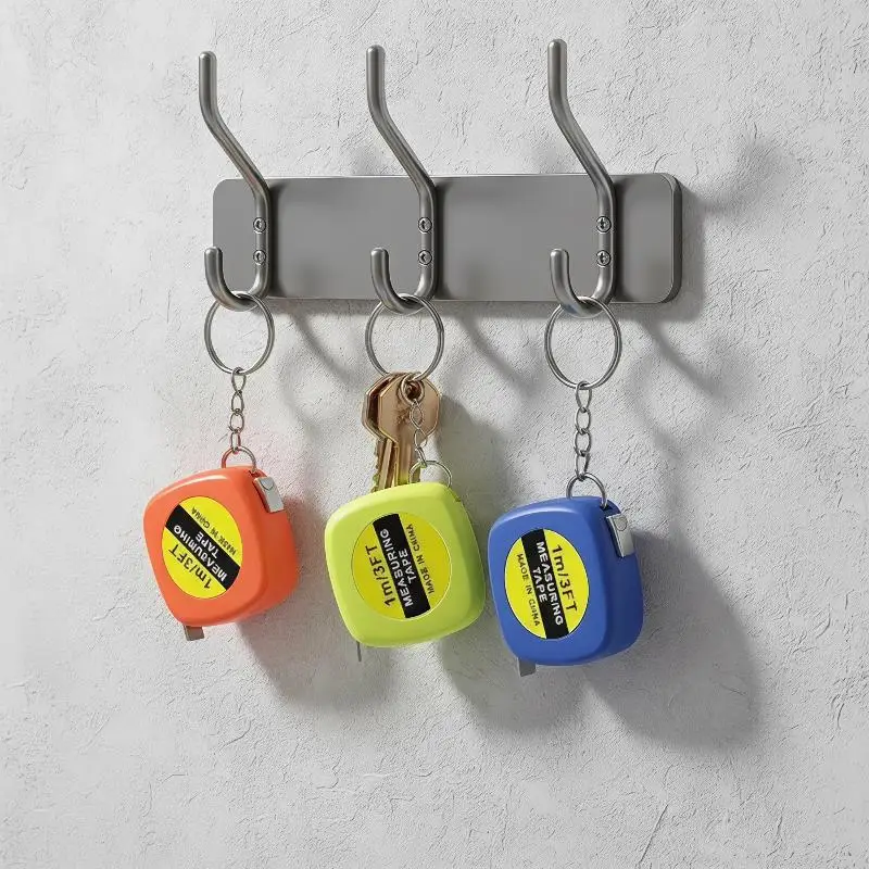 Mini Retractable Measuring Tape 1M 3FT Durable Lightweight with Keychain for Daily Body Waist Measurement