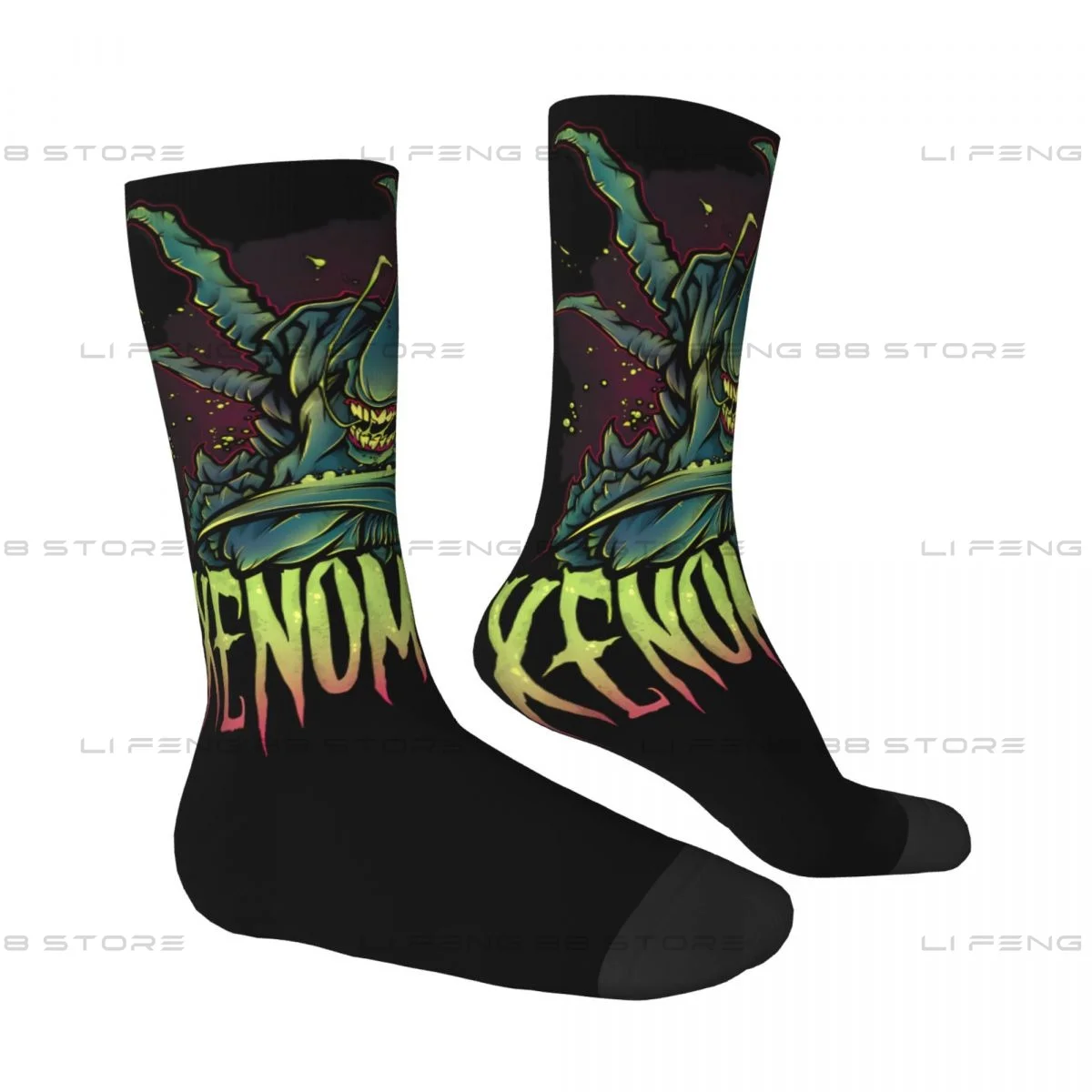 Beware The Xenomorph Men Women Socks Windproof Novelty Spring Summer Autumn Winter Stockings Gift