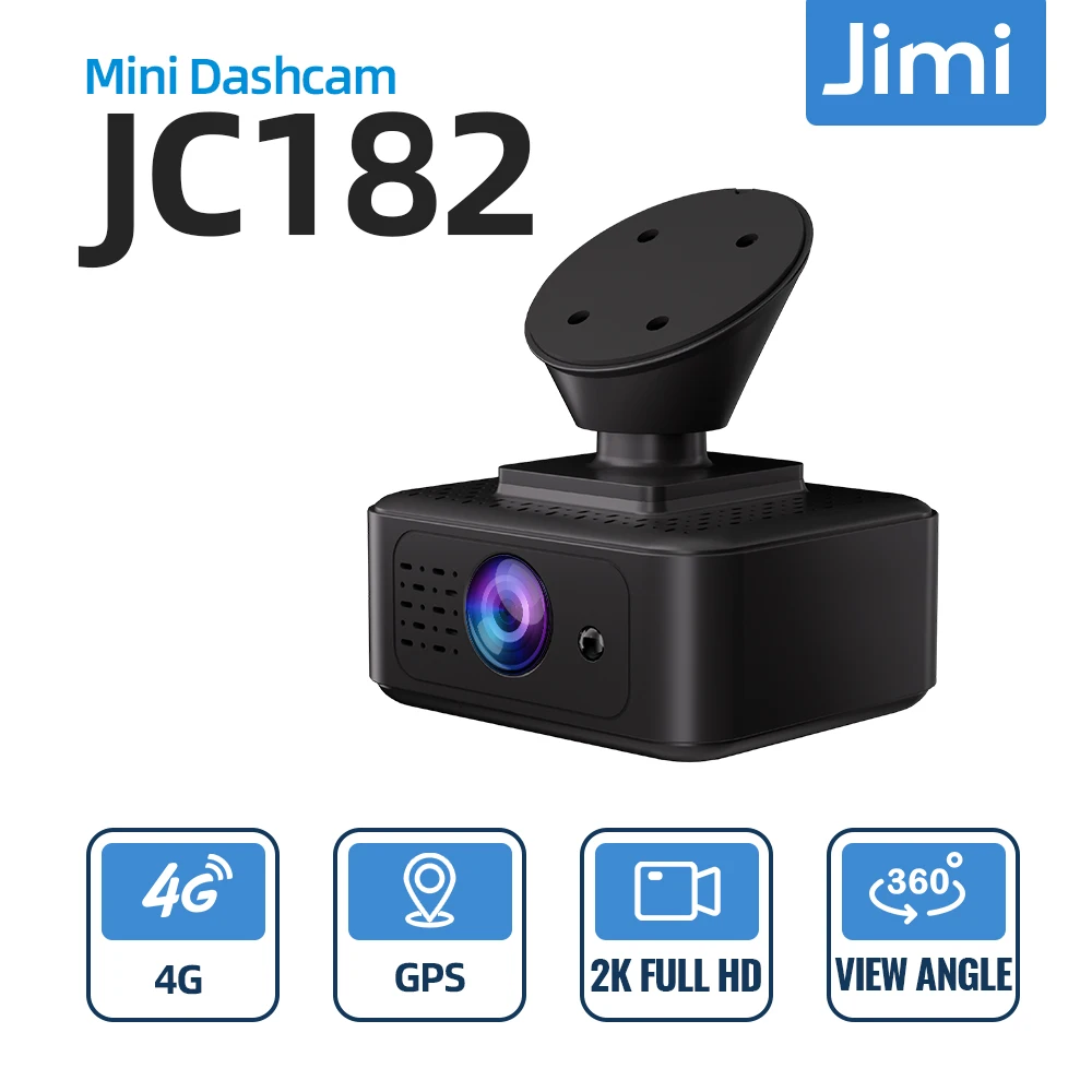Jimi New JC182 Mini 4G Car DashCam 2K Full HD With 1CH Camera Real
