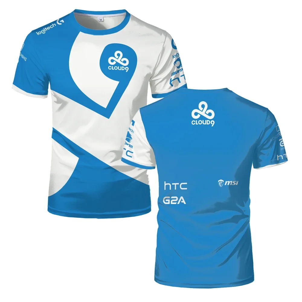 2026 Hot Teen Unisex Gaming Top Autumn Winter Esports Style Jersey Short Sleeve Casual Game Training Fan T-shirt Tee