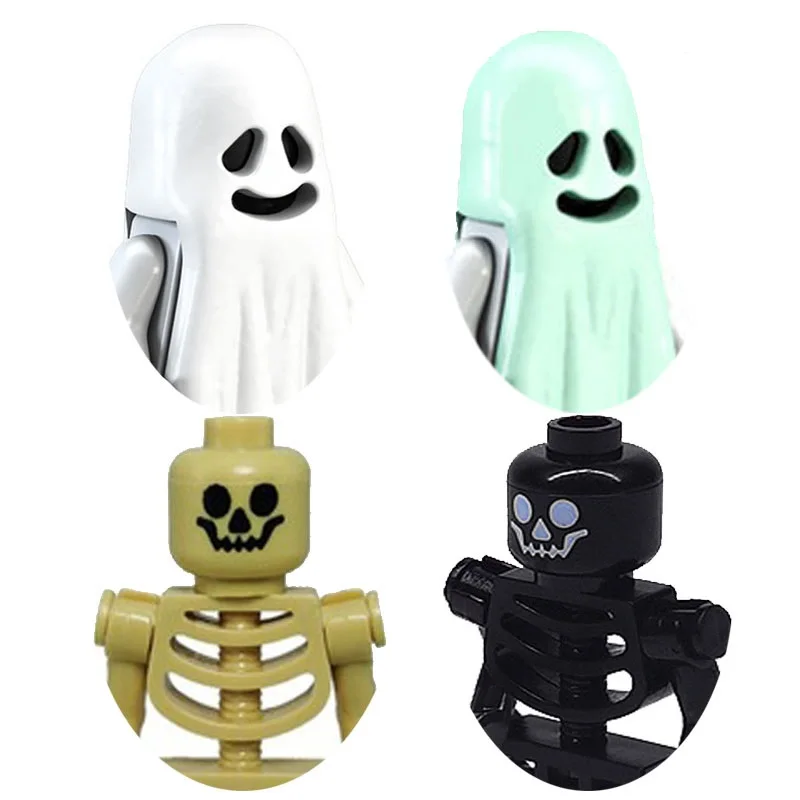 Halloween Horror Movie Luminous Vitruvius Smiling & Crying Ghost Figure Cartoon Action Bricks character Assemble Gift Toys