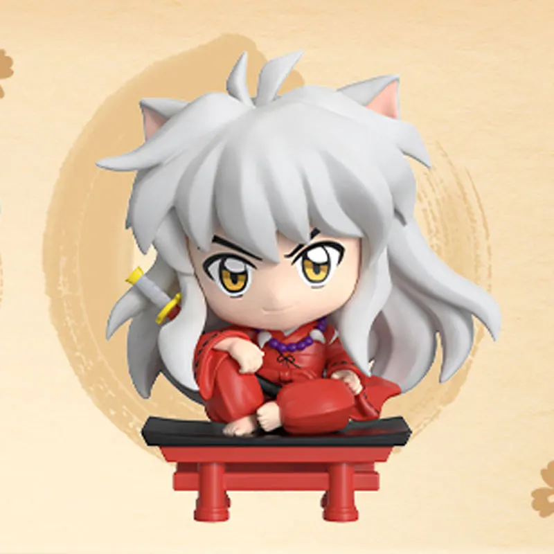 Inuyasha Action Figure Model Sitting Series Anime Peripheral Products Kagome Kikyo Sesshoumaru Rin Gashapon EX CASHAPON ORIGINAL