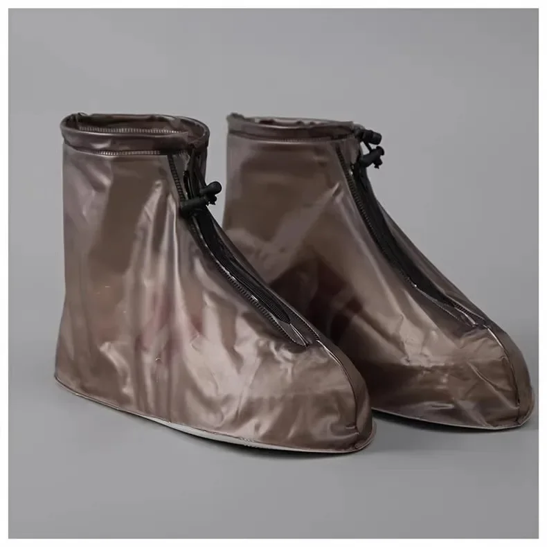 1 Paar Silikon-Schuhschoner, Regenstiefel für drinnen und draußen, wasserdichter Schuhüberzug für Männer und Frauen, regnerischer, wiederverwendbarer Outdoor-Schuhüberzug – Detail 16