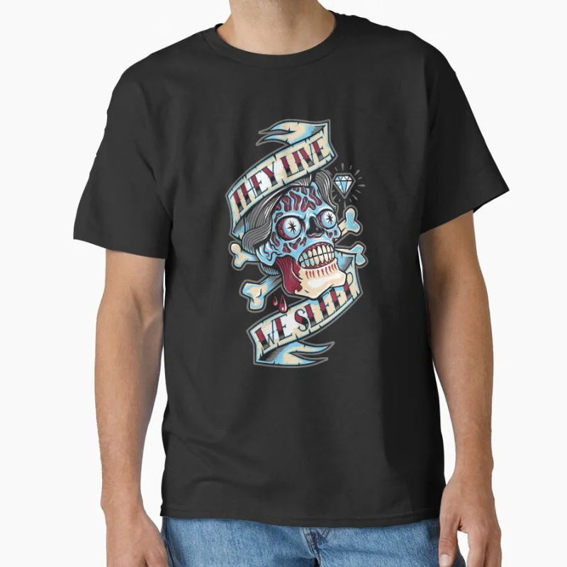 

We Sleep Tattoo Skull - Sci Fi Cult Movie funny brainwashed Mind Control gift T-shirt for men large size Tops S-6xl colthing