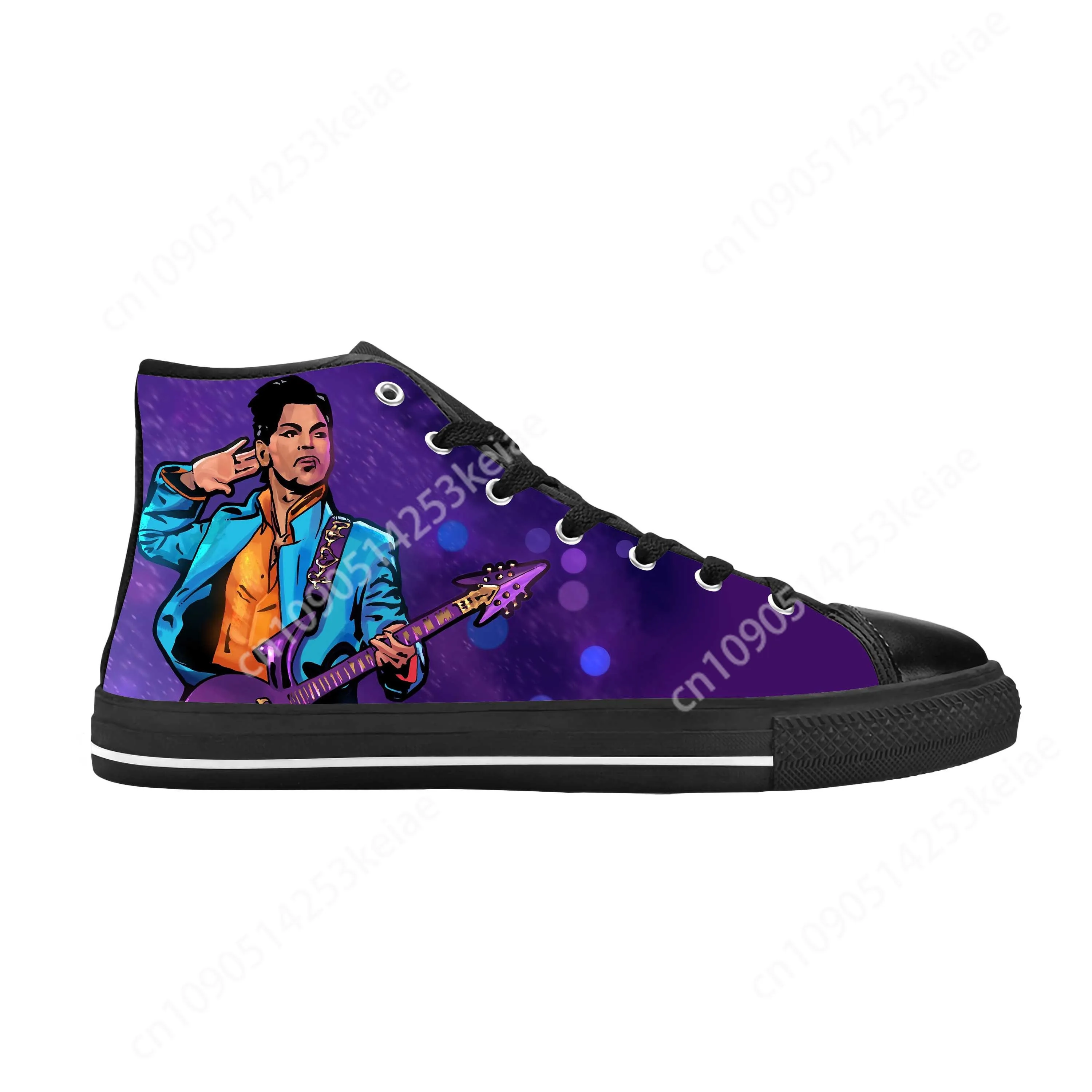 Prince Rogers Nelson Purple Rain Love Symbol Cool Casual Cloth Shoes High Top Comfortable Breathable 3D Print Men Women Sneakers