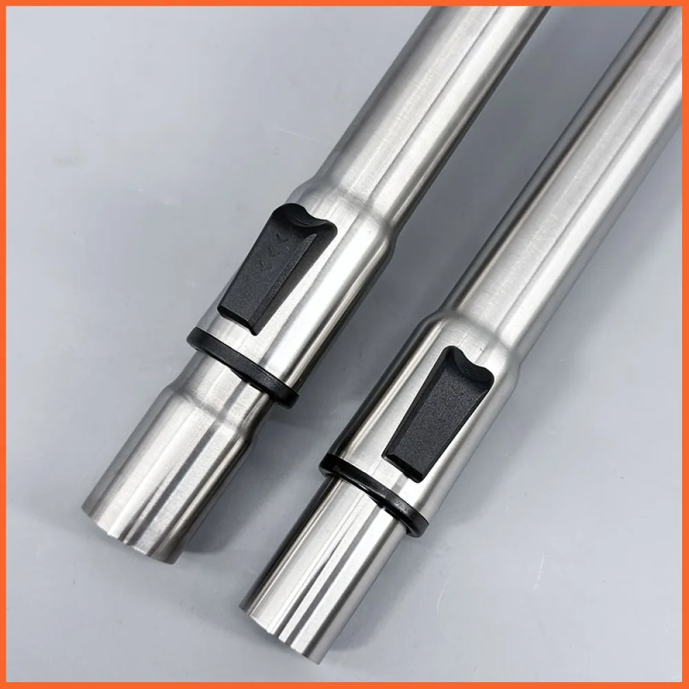 Professional Stainless Steel Vacuum Cleaner Extension Pipe Adjustable Telescopic Wand Component For 32mm 35mm Appliance Fitting