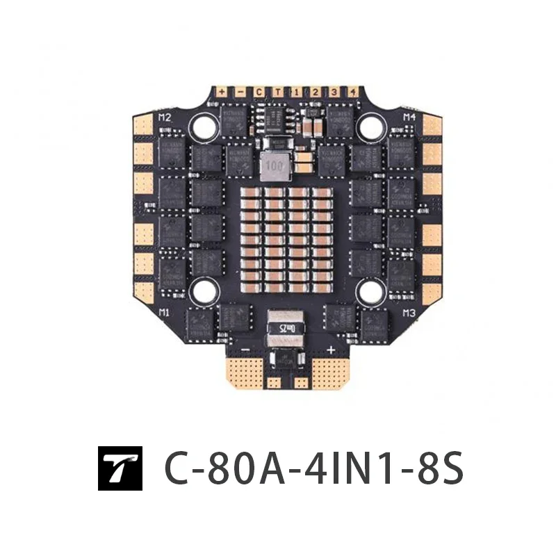 CINE80A 8S-4IN1 ESC 30x30 T-MOTORHOBBY Support 8S Continuous 80A Load Efficient PCB Heat Dissipation Design Reduce Wire LoUniFly