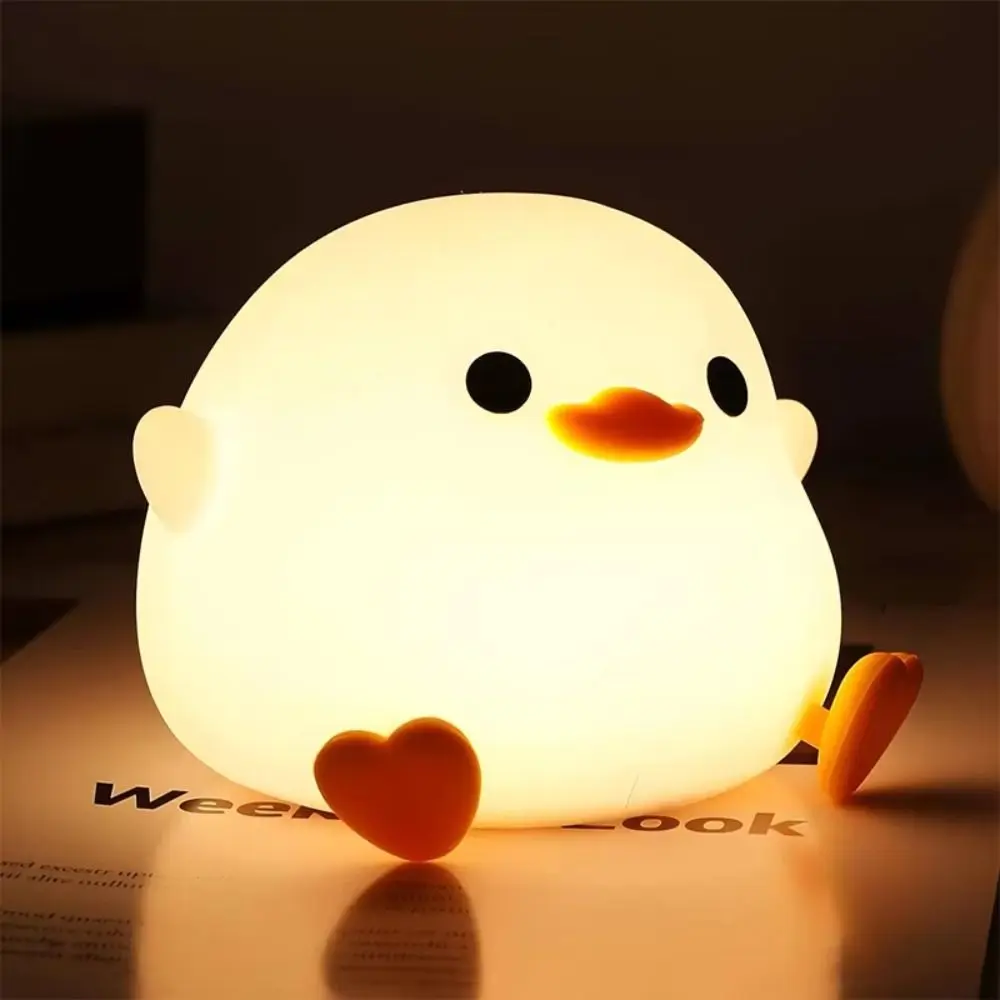 LED Duck Pat Night Light Touch Sensor Night Lamp LED Duck Lamp Ambient Lighting Dimmable Indoor Sensor Lamp Child Holiday Gift