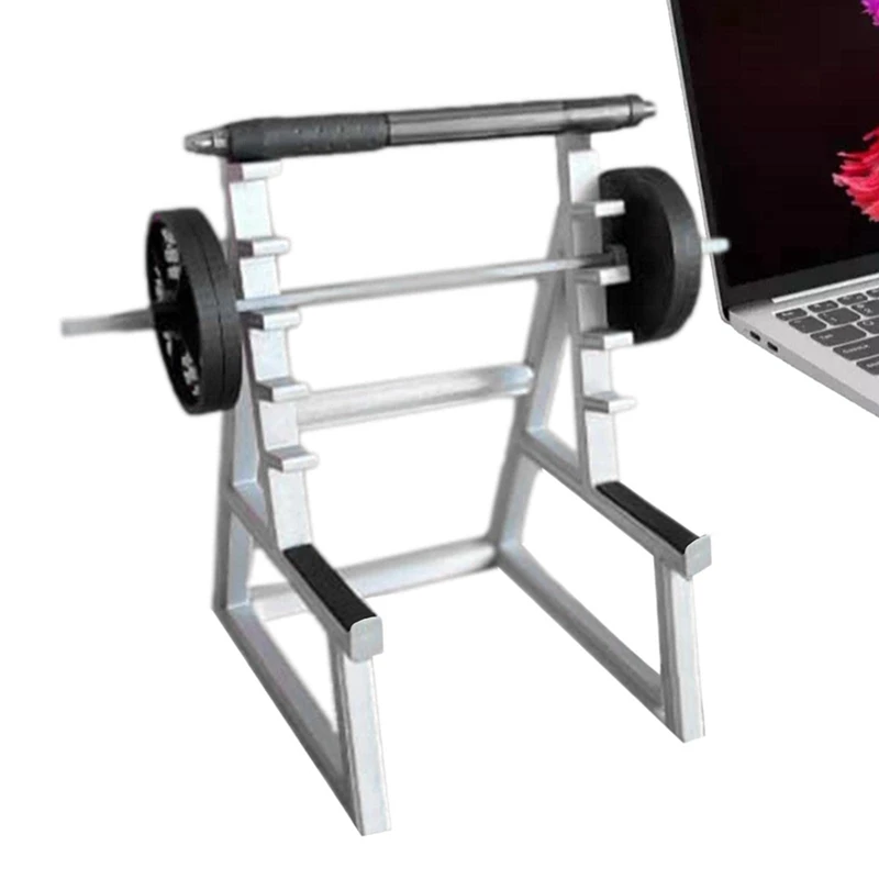 Squat Rack Pen Holder Fun For Office Funny Pen Holder For Men Desk Mini Pen Organizer (Without Bar) Easy Install